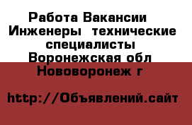 Работа Вакансии - Инженеры, технические специалисты. Воронежская обл.,Нововоронеж г.